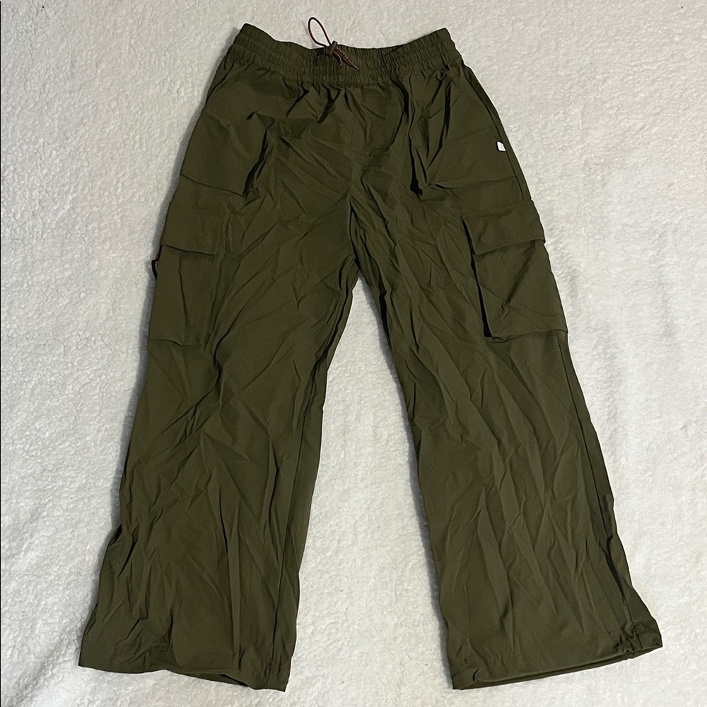 Sage Green Cargo Track Pants